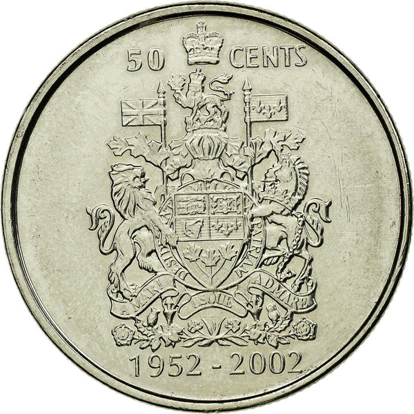 Canada Coin Canadian 50 Cents | Queen Elizabeth II | Golden Jubilee | KM444 | 2002