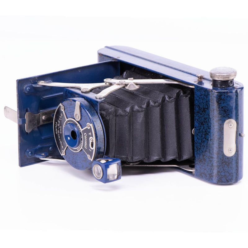 Coronet Folding Camera | England| 1933 - 1940 | Marbled Blue