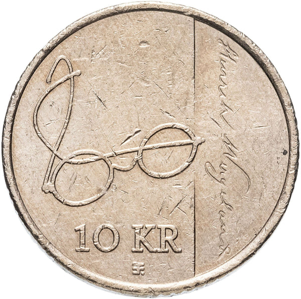 Norway 10 Kroner Coin | Harald V Henrik Wergeland | KM482 | 2008