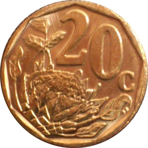 South Africa 20 Cents siSwati Legend - Ningizimu Afrika Coin KM495 2010 - 2013