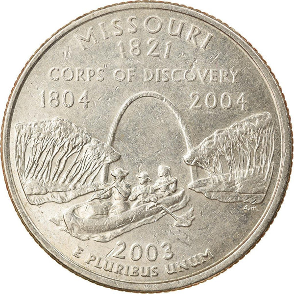 United States Coin American ¼ Dollar | George Washington | Missouri River | St. Louis | Lewis and Clark | KM346 | 2003
