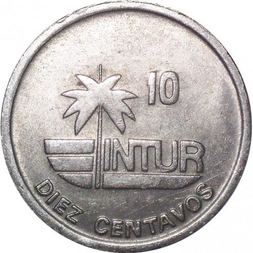 10 Centavos Coin | INTUR | Non-magnetic | Km:415.3 | 1989