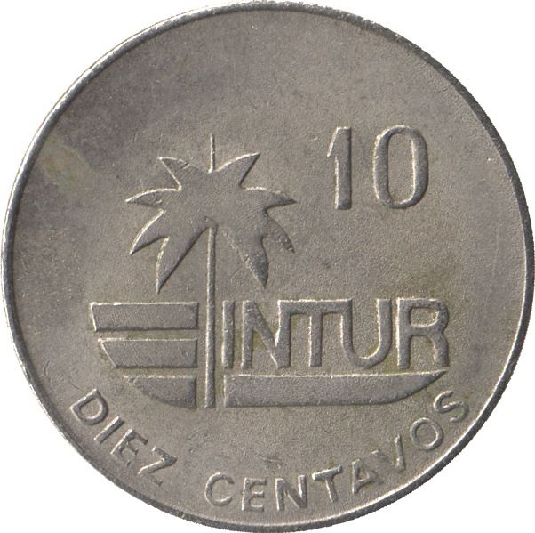 10 Centavos Coin | Number 10 | INTUR | Km:415.1 | 1981