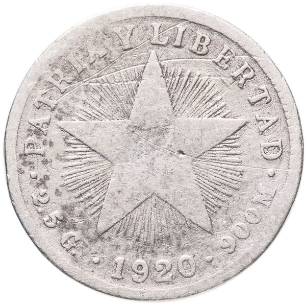 10 Centavos Coin | Silver | Star | Coat of Arms | Km:A12 | 1915 - 1949