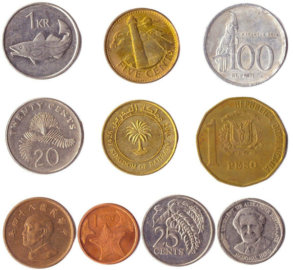 10 Coins | Island Countries | Surrounded By Water | Exotic Sovereign States