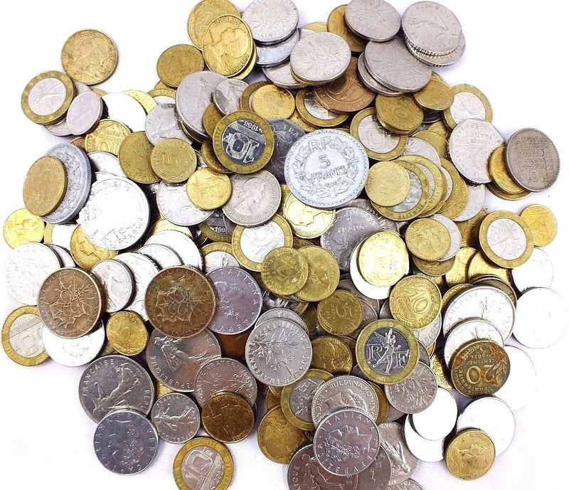 100 Mixed French Coins | Pre-euro | Francs Centimes | 1959 - 2001