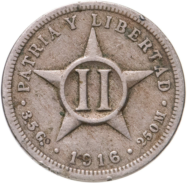 2 Centavos Coin | Patria|Libertad | Km:A10 | 1915 - 1916