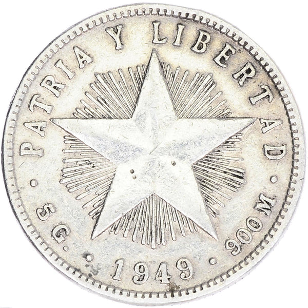 20 Centavos Coin | Fatherland and Freedom | Km:13 | 1915 - 1949
