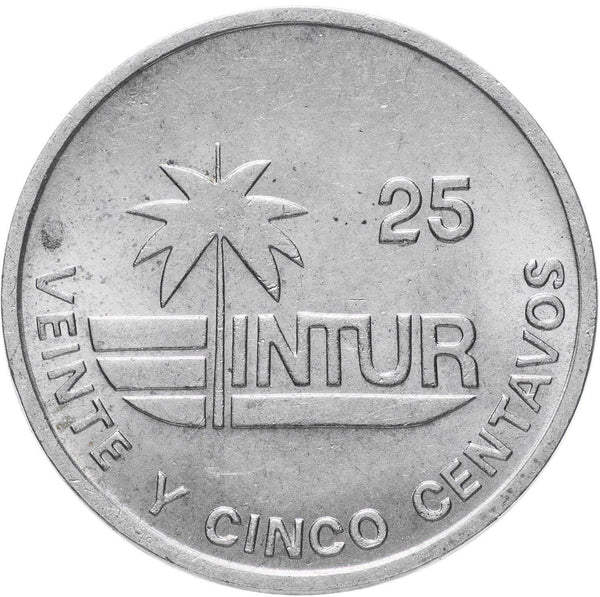 25 Centavos Coin | INTUR | Non-magnetic | Km:418.2 | 1989