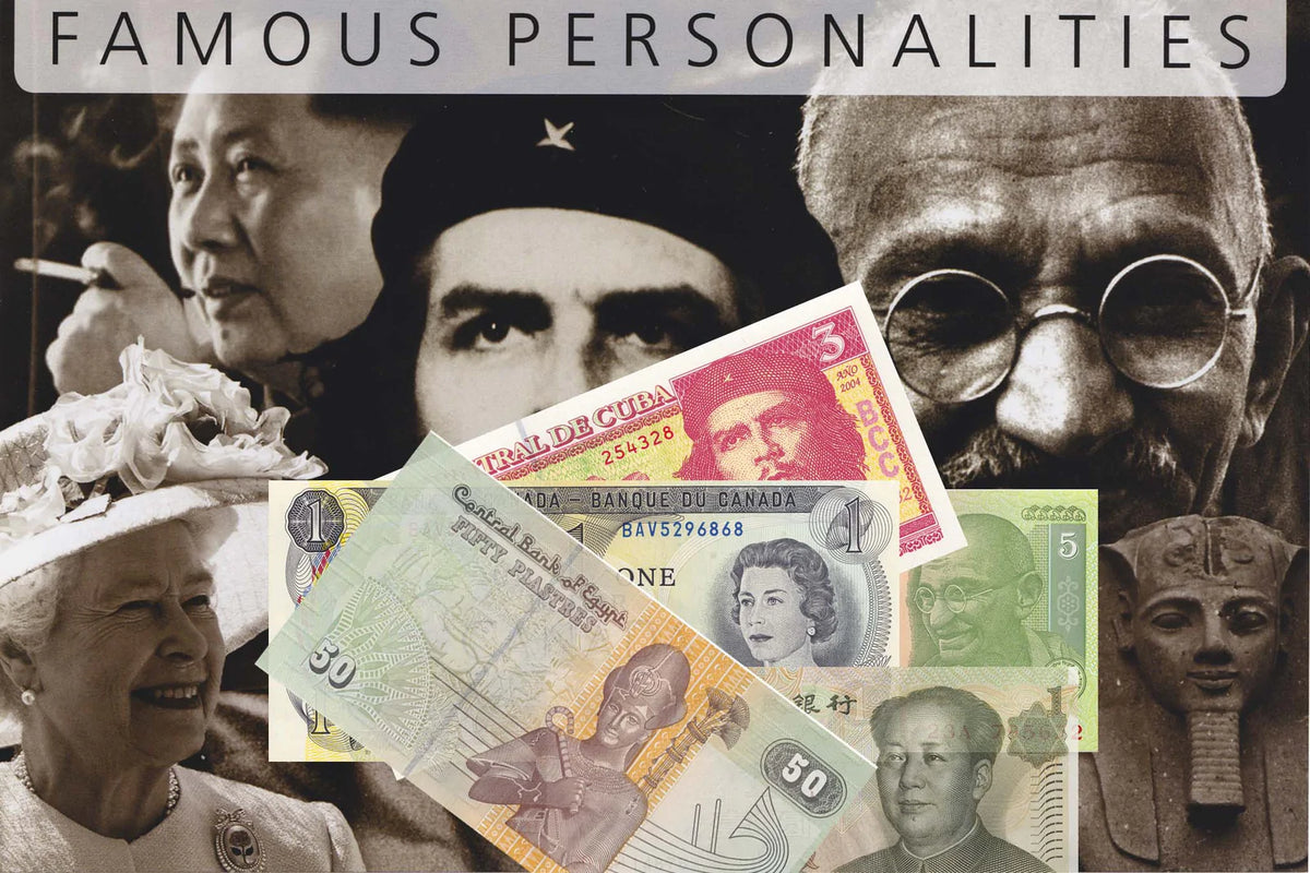 Famous personalities | Banknotes with historical persons | Kings | Dictators | Rulers | Queens | Pharaoh