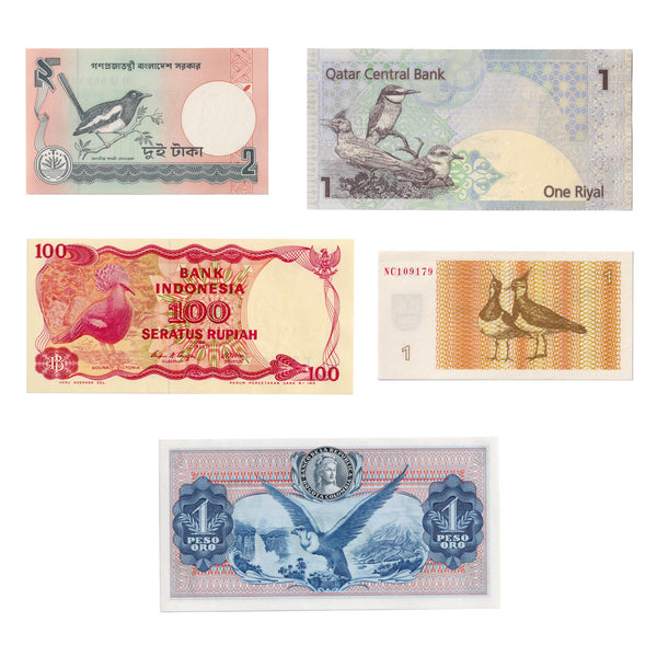 5 Banknote Collection | Birds | Magpie Robin | Vanellus | Pigeon | Indigenous Birds | Condor