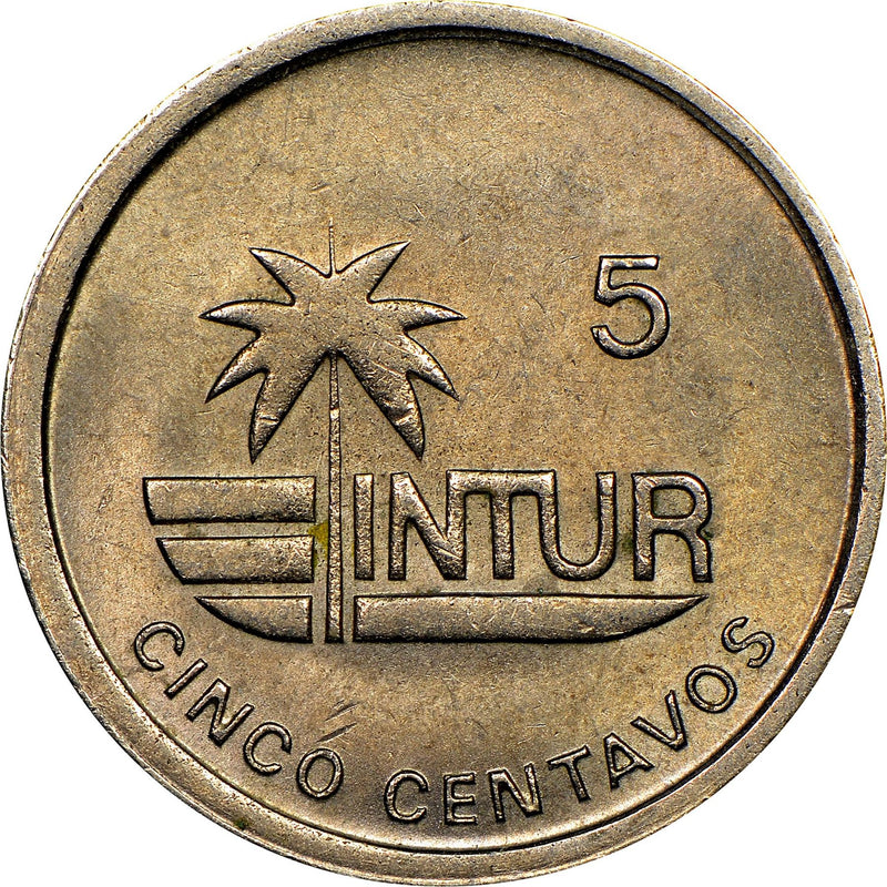 5 Centavos Coin | INTUR | Non-magnetic | Km:412.3 | 1989