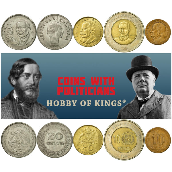 5 Coin Collection | Politicians of Latin America | President | Leadership | Leader | Governor | Statesman | Authority | Head | Government
