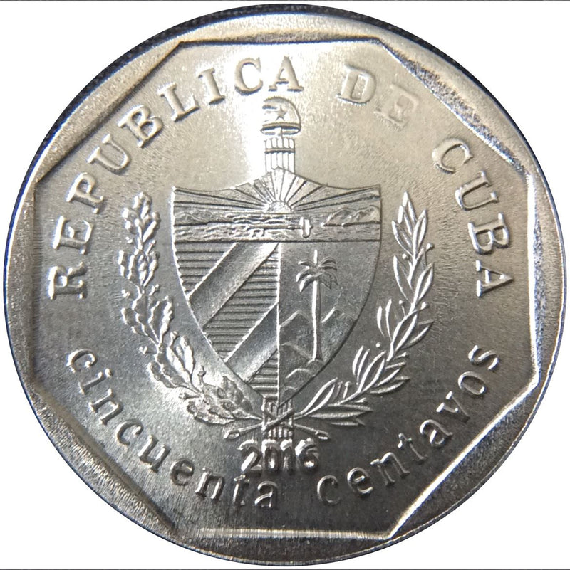 50 Centavos Coin | Cathedra | Km:578 | 1994 - 2018