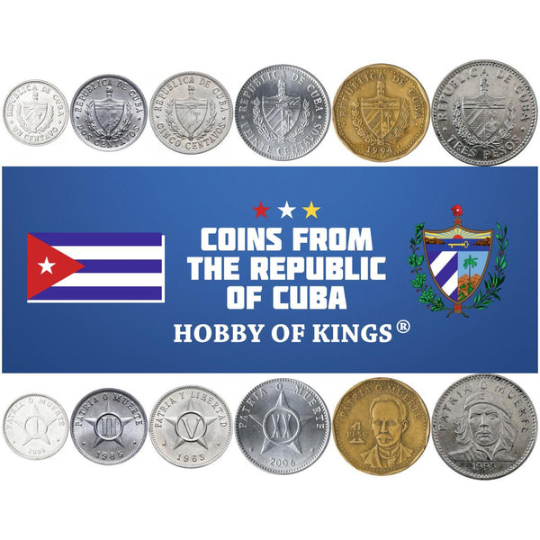 6 Coin Set | 1 2 5 20 Centavos 1 3 Pesos | 1963 - 2022