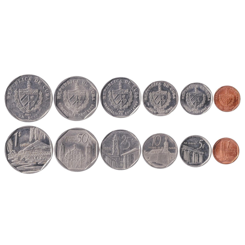 6 Coin Set | 1 5 10 25 50 Centavos 1 Peso | 1994 - 2018