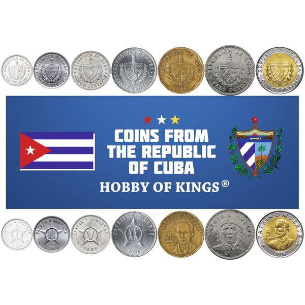 7 Coin Set | 1 2 5 20 Centavos 1 3 5 Pesos | 1963 - 2022