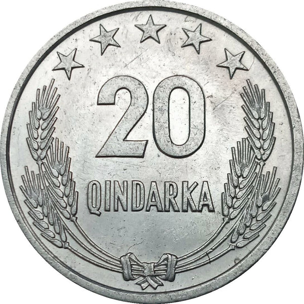 Albanian | 20 Qindarka Coin | 25th Albania's Liberation | Star | KM46 | 1969