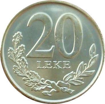 Albanian Coin 20 Lekë | Liburn Ship | Dolphin | Oak | Laurel Branch | KM78a | 2012 - 2020