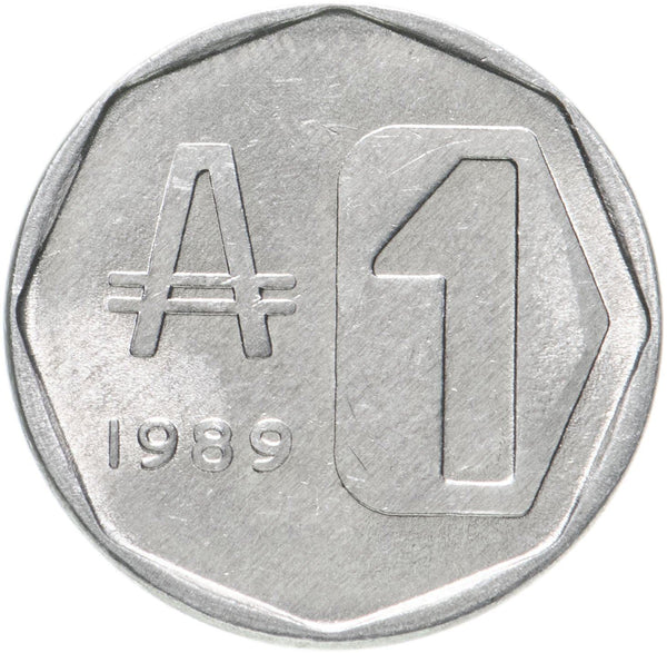 Argentina 1 Austral Coin | Buenos Aires City Hall | KM100 | 1989