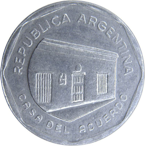 Argentina 10 Australes Coin | House of Agreement | KM102 | 1989