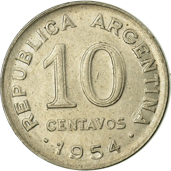 Argentina 10 Centavos Coin | Jose San Martin | 1954 - 1956