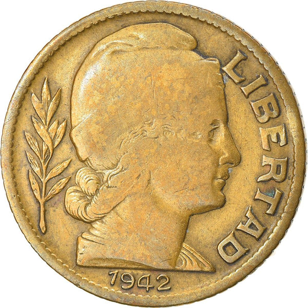 Argentina 10 Centavos Coin | Wheatear | Bull | Liberty | KM41 | 1942 - 1950
