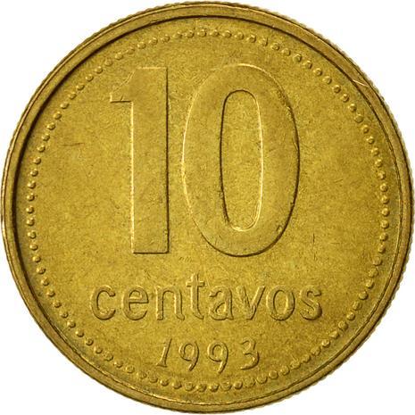 Argentina 10 Centavos | Pico | Gorro Frigio | Sun Coin | KM107 | 1992 - 2006