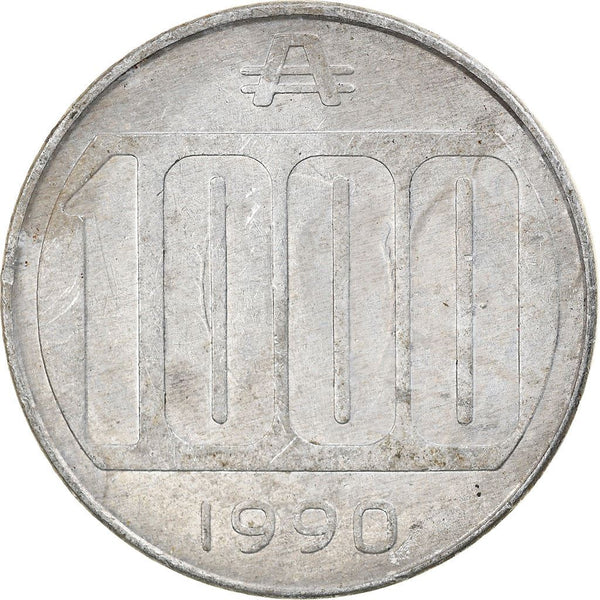 Argentina 1000 Australes Coin | KM105 | 1990 - 1991