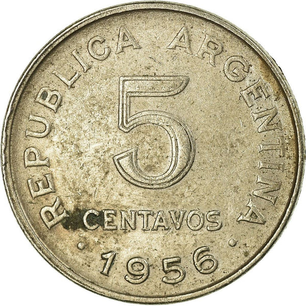 Argentina 5 Centavos Coin | Jose San Martin | KM50 | 1954 - 1956
