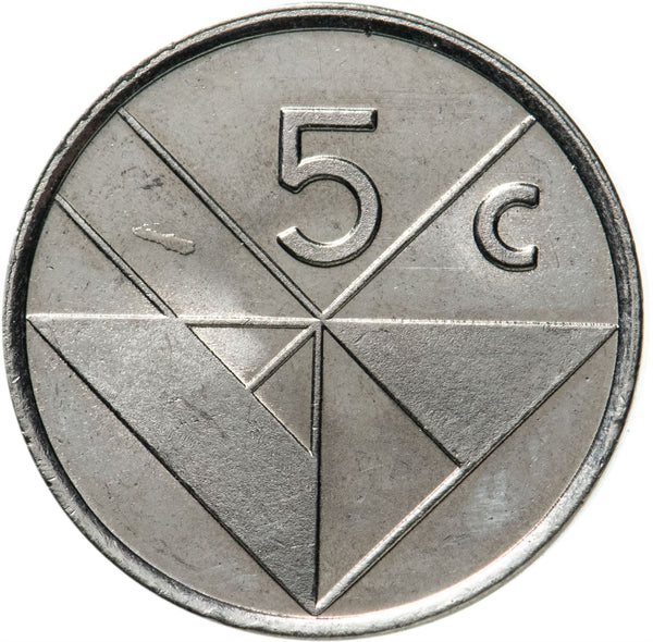 Aruba 5 Cents Coin | Queen Beatrix | Willem Alexander | KM1 | 1986 - 2020