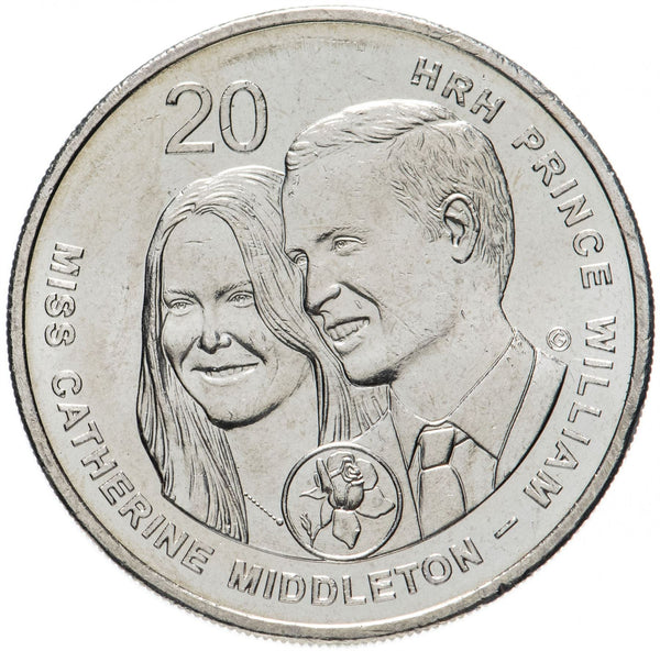 Australia | 20 Cents Coin | Elizabeth II | Prince William | Catherine Middleton | Royal Wedding | KM1566 | 2011
