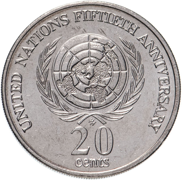 Australia | 20 Cents Coin | Elizabeth II | United Nations | KM295 | 1995