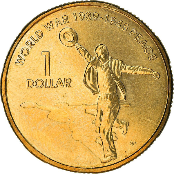 Australia Coin | 1 Dollar | Elizabeth II | Peace | End World War II | KM747 | 2005