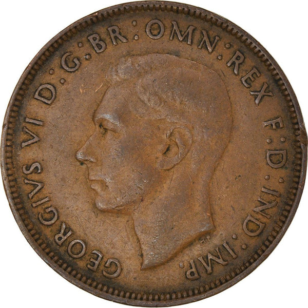 Australia Coin | 1 Penny | George VI | Kangaroo | KM36 | 1938 - 1948