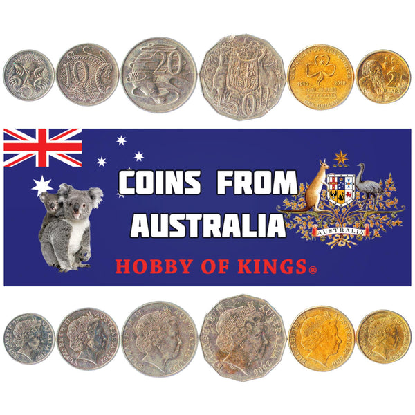 Australian 6 Coin Set 5 10 20 50 Cents 1 2 Dollars | 1999 - 2019