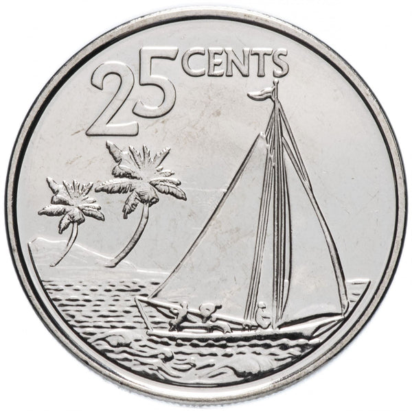 Bahamas | 25 Cents Coin | Flamingo | Marlin | Bahamian Sloop | KM220 | 2007 - 2015