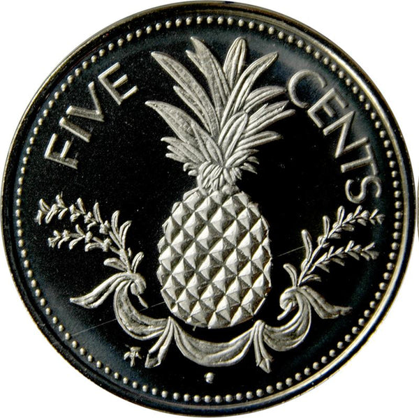 Bahamas | 5 Cents Coin | Pineapple | Flamingo | Marlin | KM60 | 1974 - 2006
