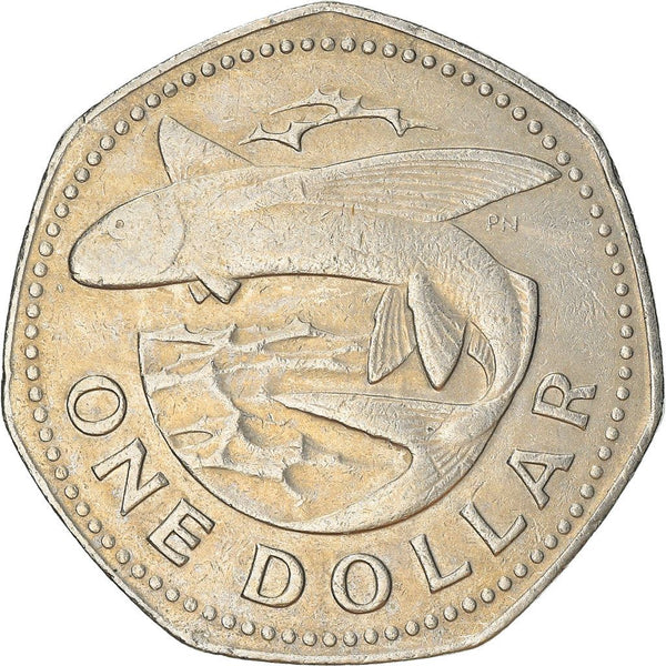 Barbados 1 Dollar Coin | Flying Fish | KM14.1 | 1973 - 1986