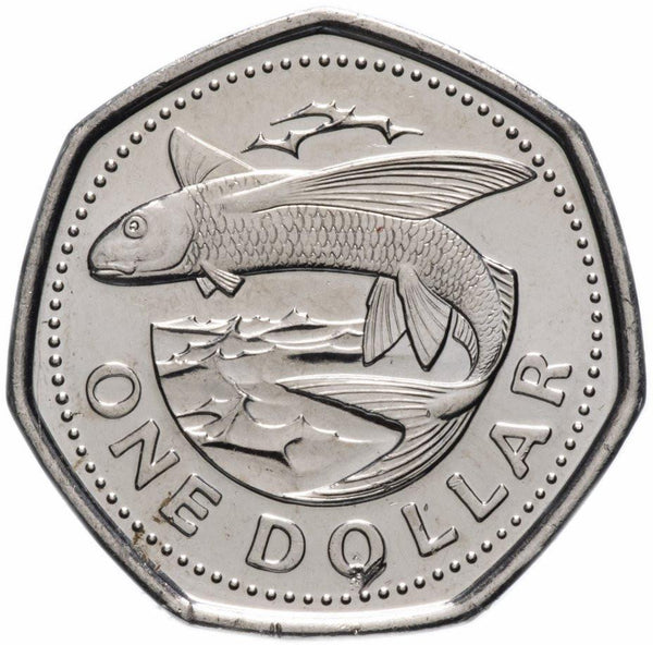 Barbados 1 Dollar Coin | Queen Elizabeth II | Flying Fish | KM14.2a | 2007 - 2009