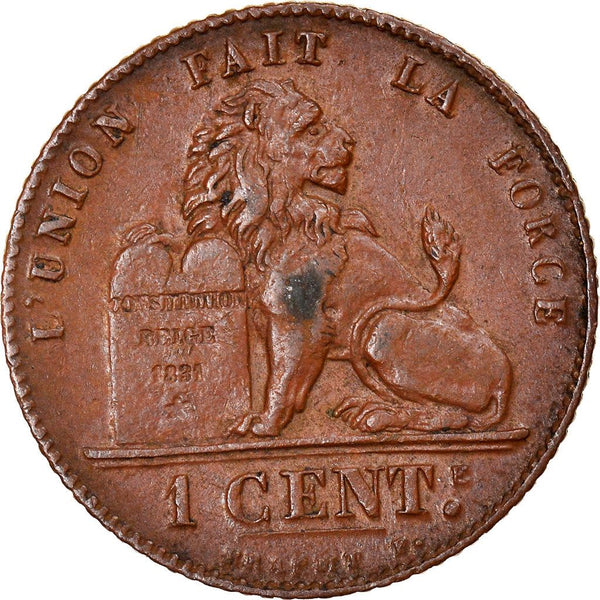 Belgian 1 Centime Coin | Albert I Belgique | Lion | Star | KM76 | 1912 - 1914