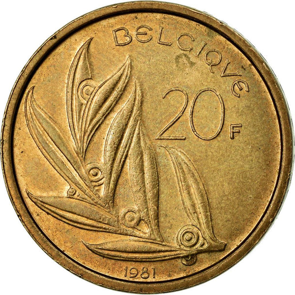 Belgian Coin 20 Francs - Baudouin I Belgique | Bird | Angel | KM159 | 1980 - 1993