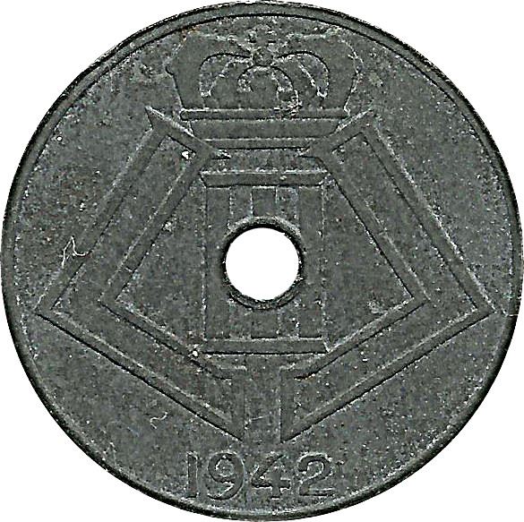 Belgian Coin 5 Centimes - Léopold III BELGIQUE | Liège | Arlon | KM124 | 1941 - 1942