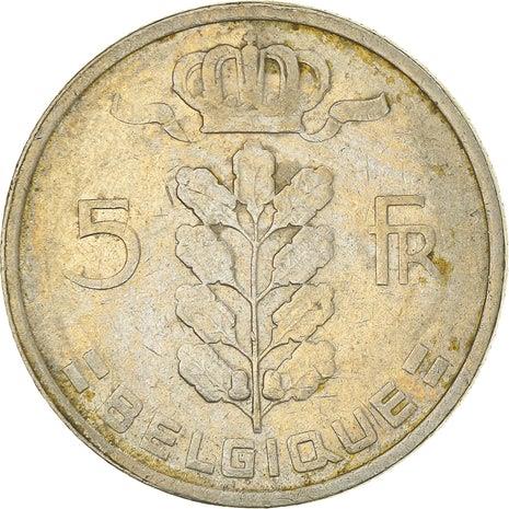 Belgian Coin 5 Francs - Baudouin I Belgique | Cornucopia | Oak | KM134 | 1948 - 1981