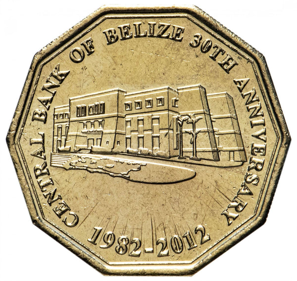 Belize | 1 Dollar Coin | Elizabeth II | Jabiru Stork | KM136 | 2012