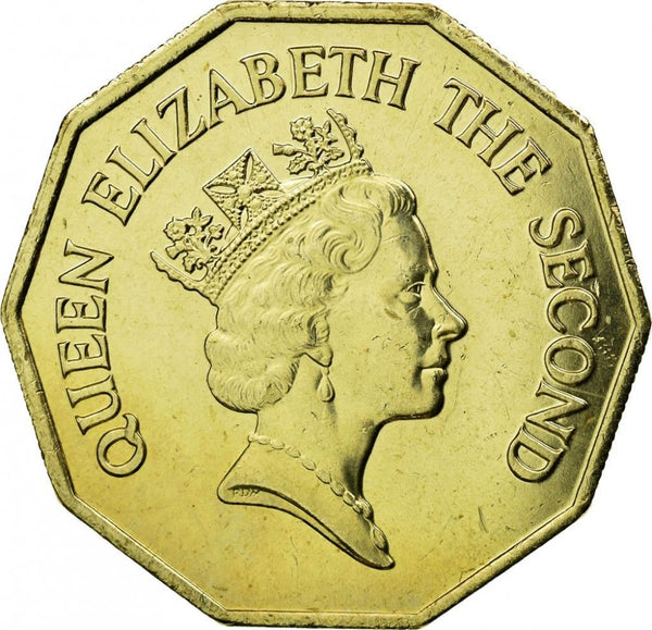 Belizean Coin 1 Dollar | Queen Elizabeth II | Ship | Santa Isabel | Pina | Nina | KM99 | Belize | 1990 - 2018