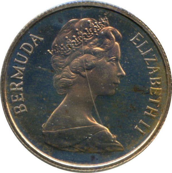 Bermuda | 10 Cents Coin | Queen Elizabeth II | Bermuda Lily | KM17 | 1970 - 1985
