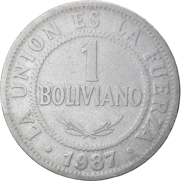 Bolivia 1 Boliviano | KM205 | 1987 - 2008