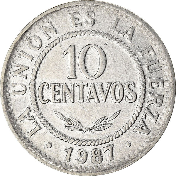 Bolivia | 10 Centavos Coin | KM202 | 1987 - 1997