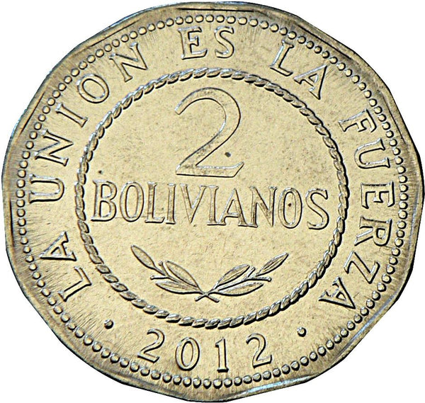 Bolivia | 2 Bolivianos Coin | KM218 | 2010 - 2017
